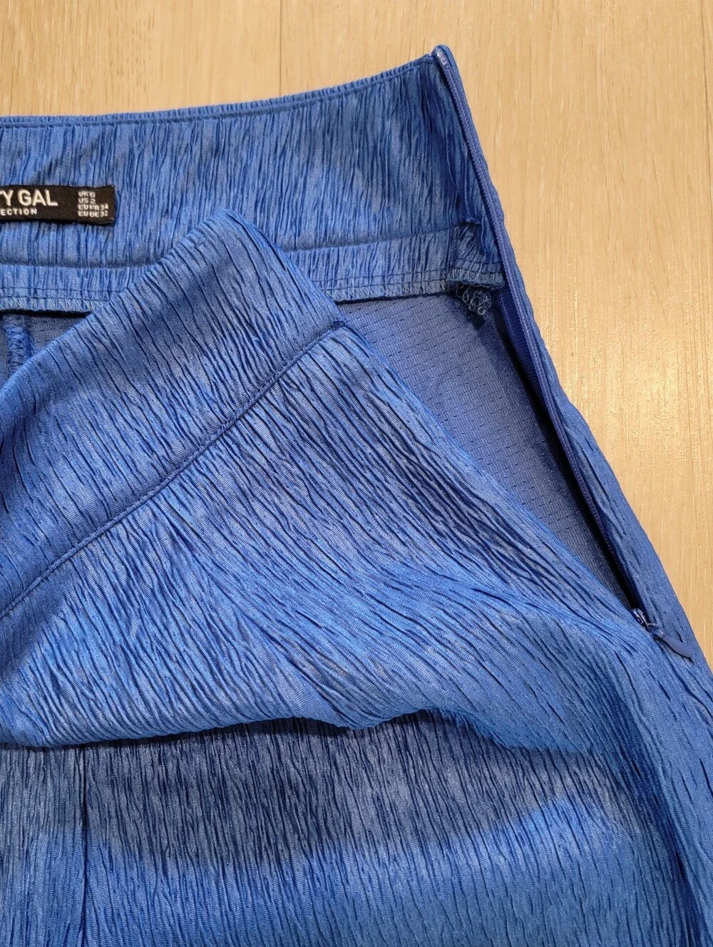 Nasty Gal textured blue pants